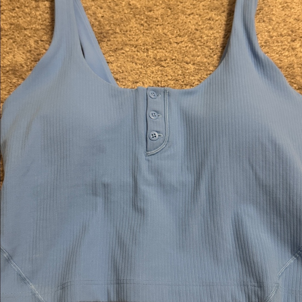 lululemon Align Ribbed Henley Tank Top- Aero blue - Picture 3 of 4